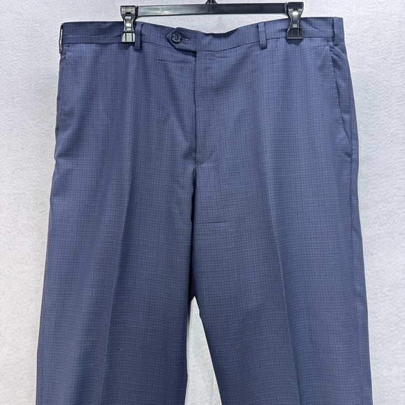 Santorelli Romeo Dress Pants 40x31 Lot of 2 Brown/Blue 100% Wool Italy - Picture 13 of 16